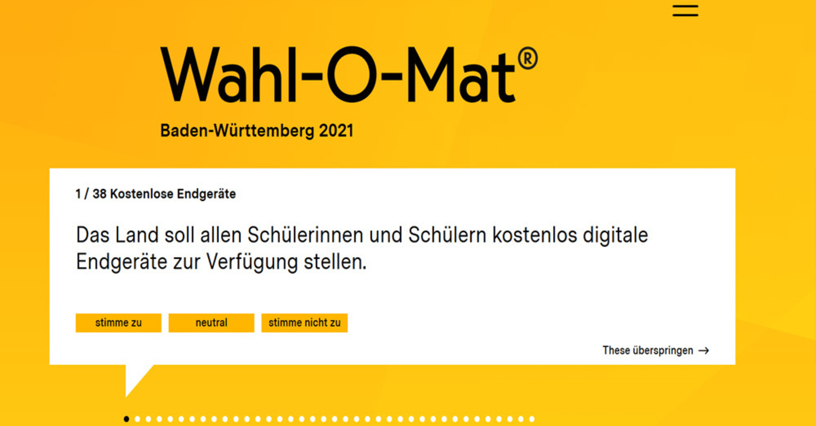 Wahl-O-Mat für die Landtagswahlen am 14. März 2021: Wen ...