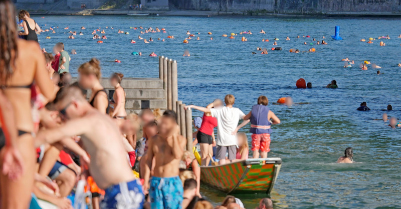 Kanton, Basel, Rheinschwimmen, © Juri Weiss - Staatskanzlei Basel-Stadt (Symbolbild)