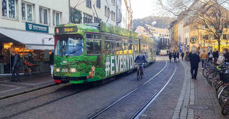 Straßenbahn, VAG, Freiburg, Freiburger Verkehrs AG, Innenstadt, Altstadt, Tram, © baden.fm (Archivbild)