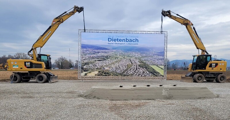 Festivität zum Spatenstich des neuen Stadtteil Freiburg Dietenbach mit Kanzler Olaf Scholz, © baden.fm